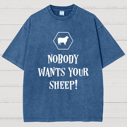 Nobody Wants Your Sheep Funny Boardgames Geek Vintage Distressed T-shirt