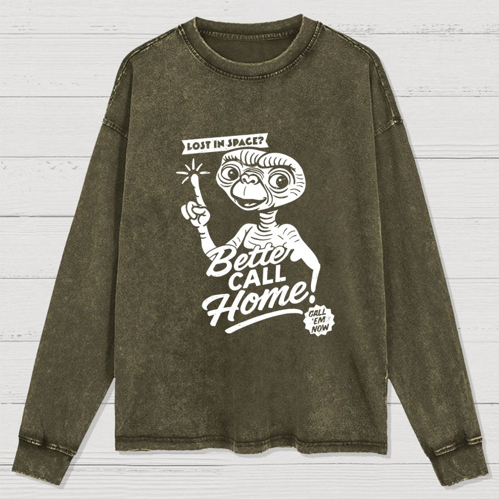 Better Call Home Washed Long Sleeve Tee