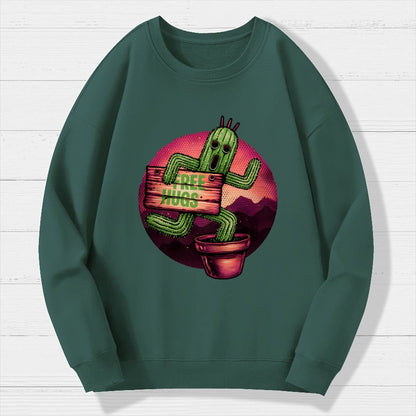 Huggable Cactus Geek Cotton Sweatshirt