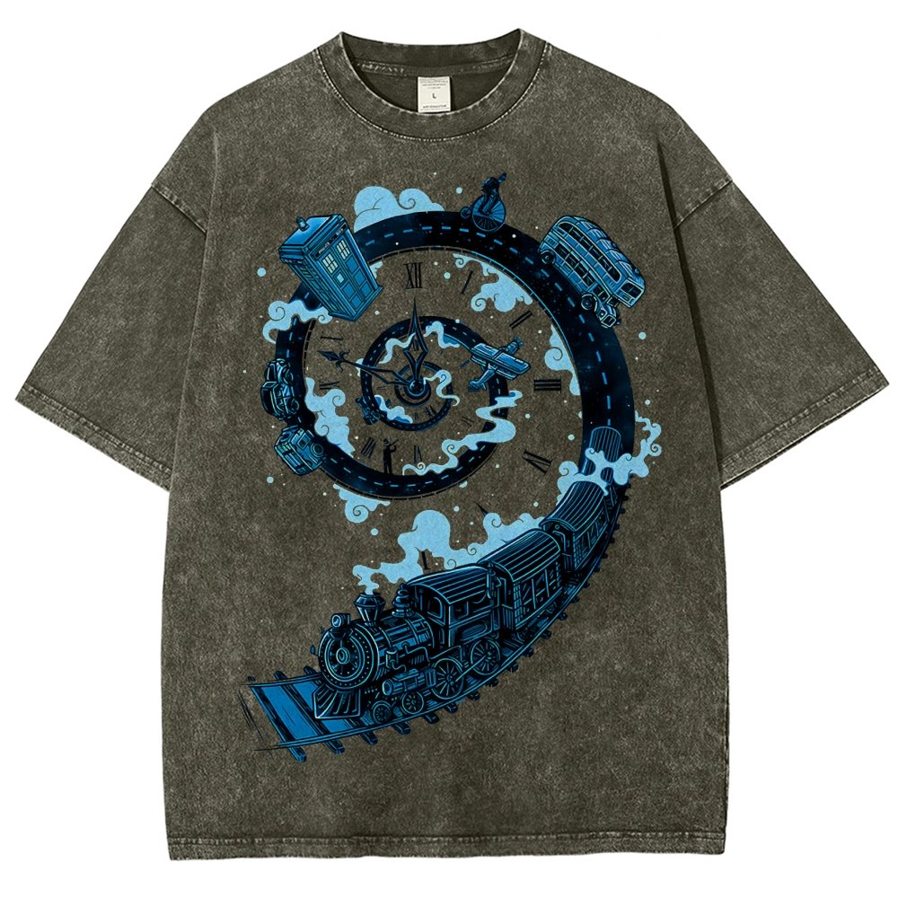 Time Machine Vintage Distressed T-shirt
