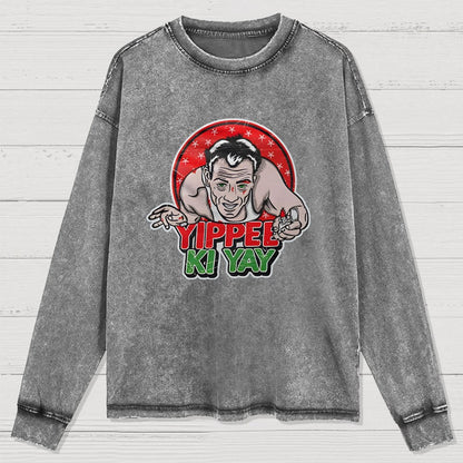 Yippe Ki Yay Washed Long Sleeve Tee