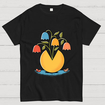 Retro Arcade Flowers Geek T-Shirt