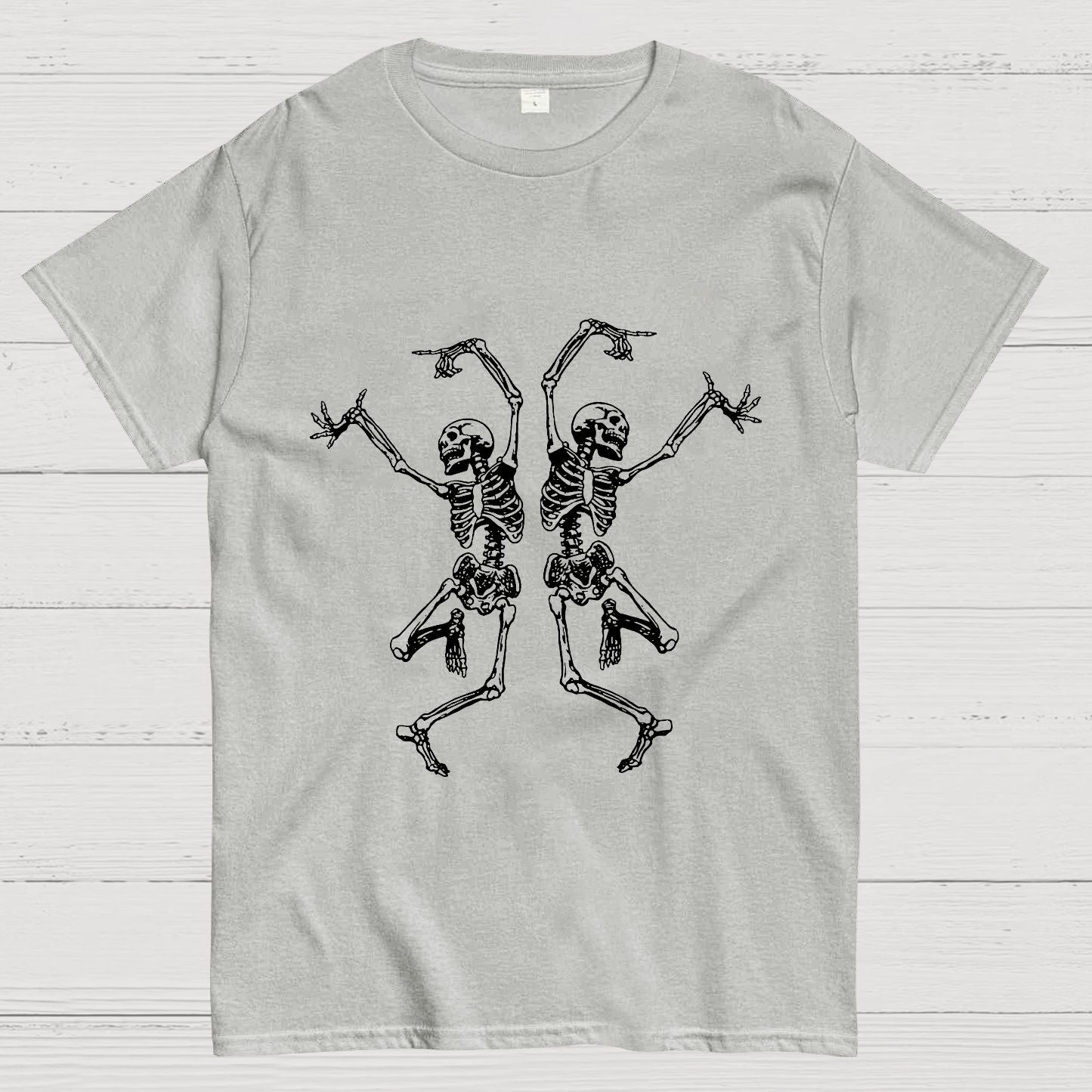 Fall Dancing Skeleton Halloween Geeky T-Shirt