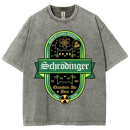 Schrodinger Quantum Ale Beer Vintage Distressed T-shirt