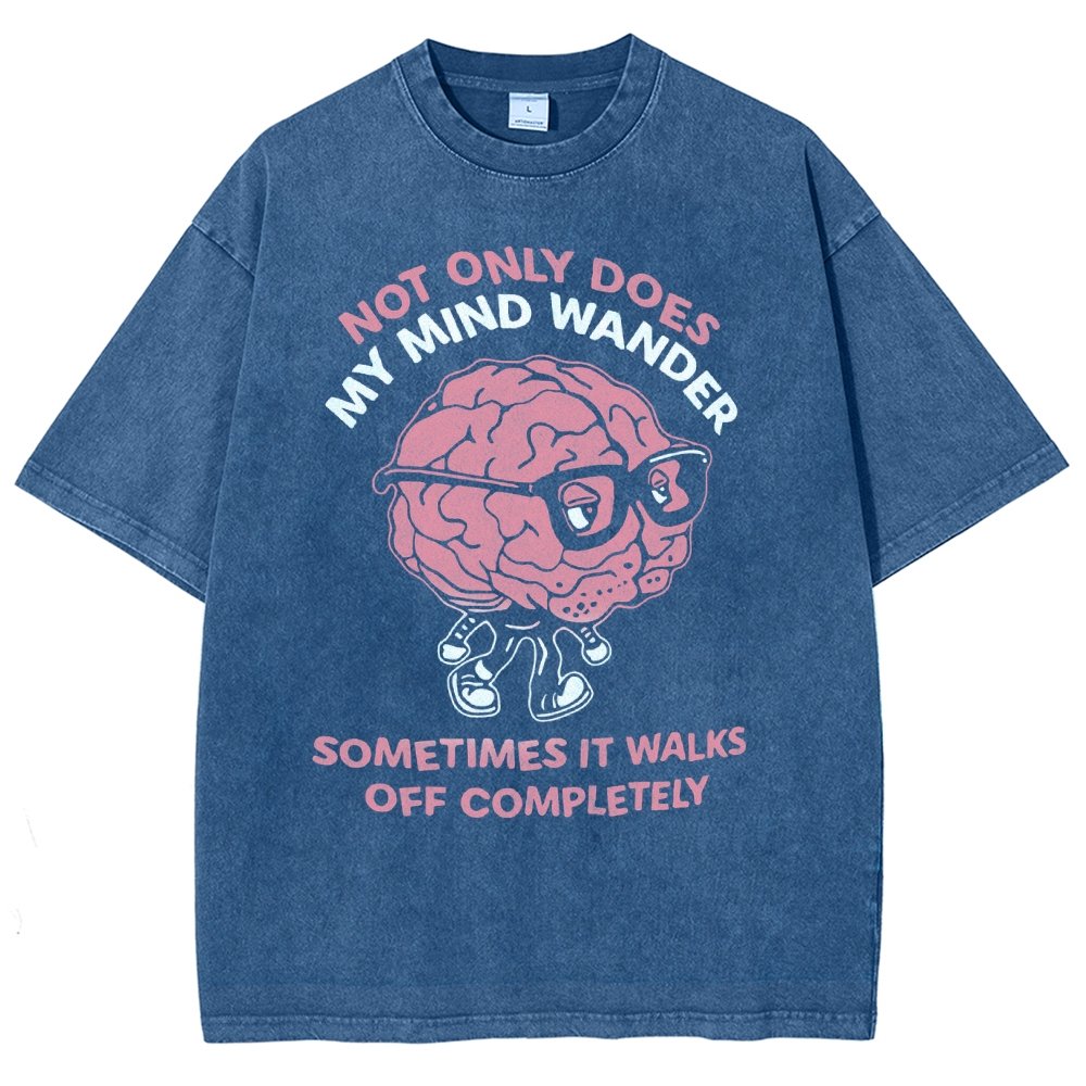 My Mind Wanders Vintage Distressed T-shirt