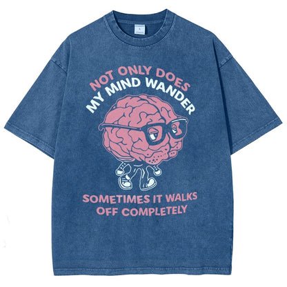 My Mind Wanders Vintage Distressed T-shirt