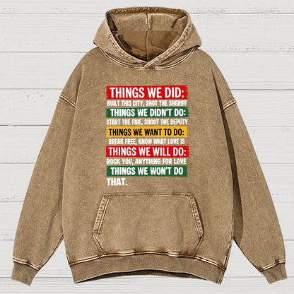 Things We Did Vintage Distressed Hoodie