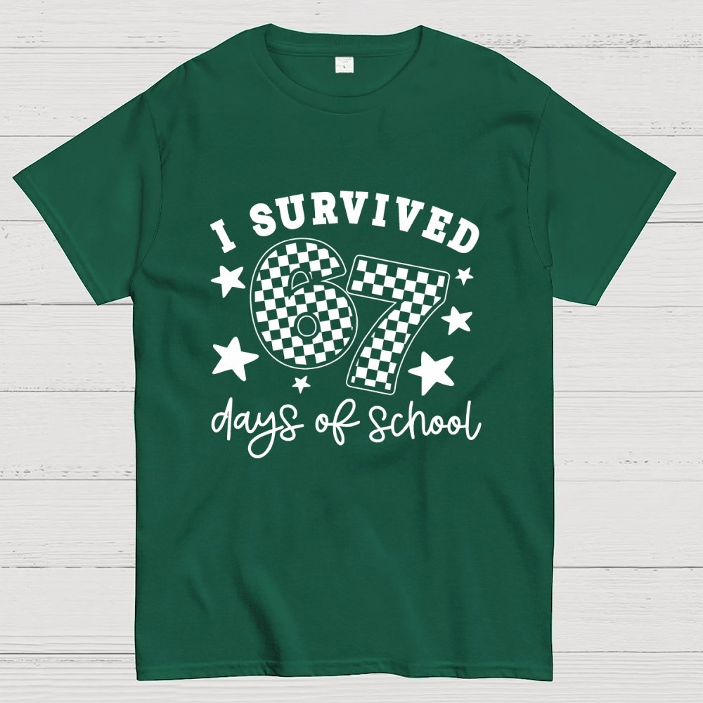 I Survived 67 Days of School Geek T-Shirt