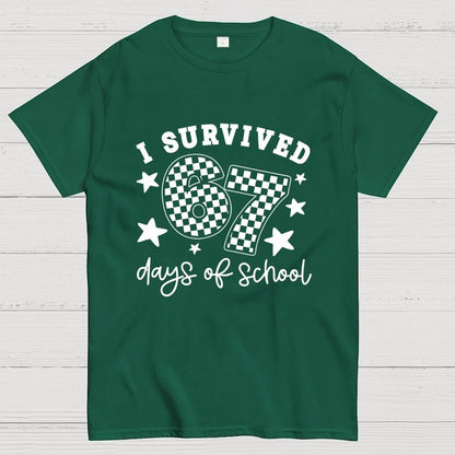 I Survived 67 Days of School Geek T-Shirt