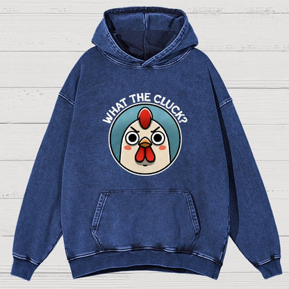 What The Cluck Vintage Distressed Hoodie