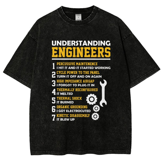 Understanding Engineers Sarcastic Vintage Distressed T-shirt