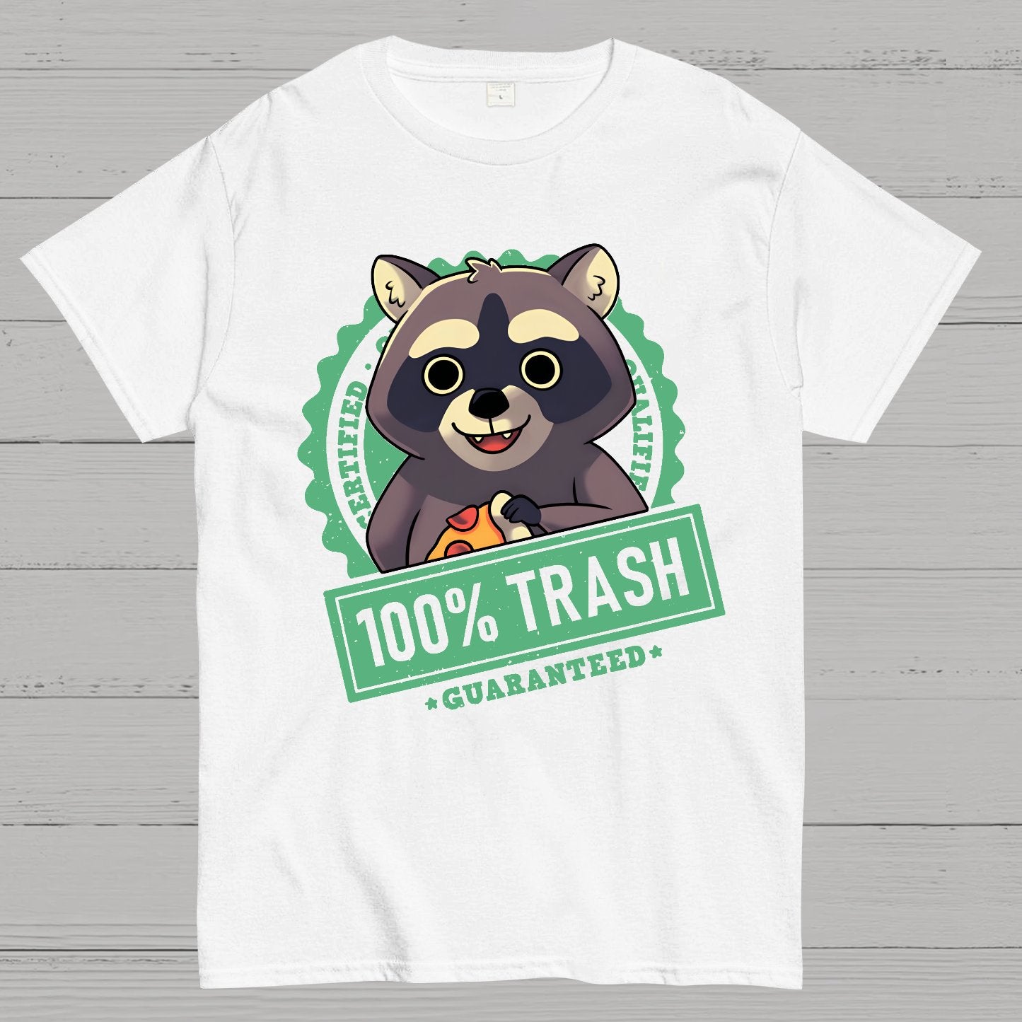 100% Cute Trash Panda Raccoon Seal Geek T-Shirt