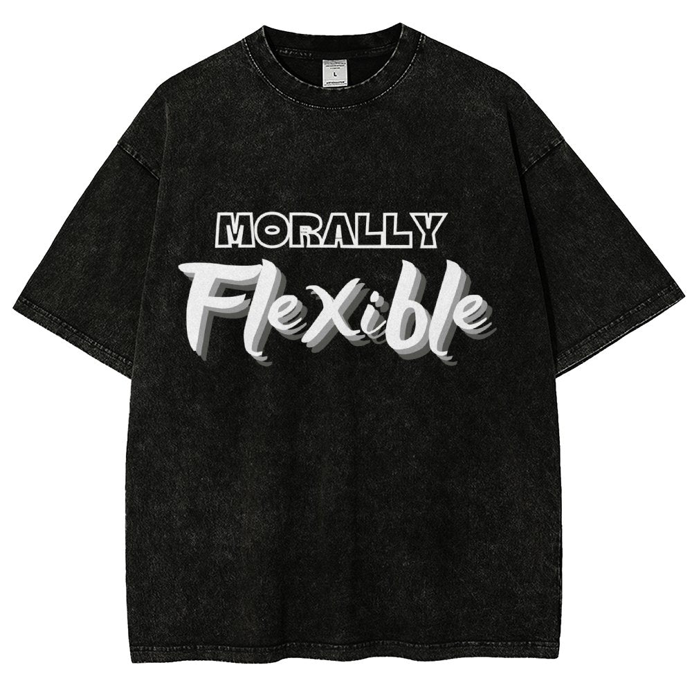 Morally Flexible Vintage Distressed T-shirt