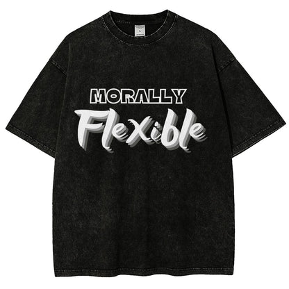 Morally Flexible Vintage Distressed T-shirt