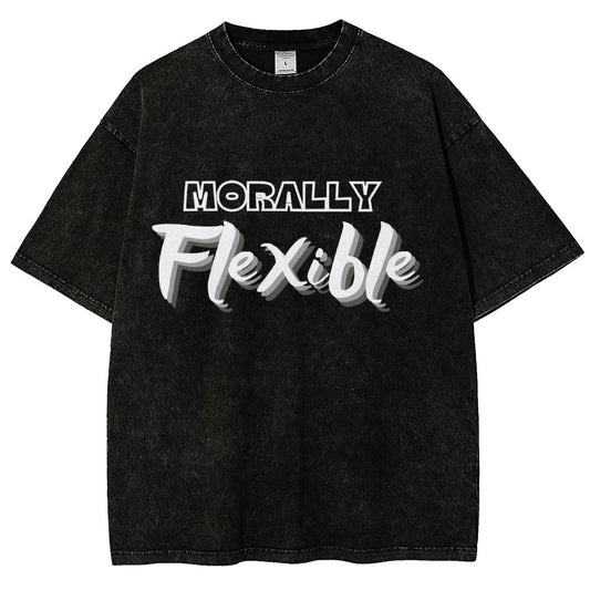 Morally Flexible Vintage Distressed T-shirt