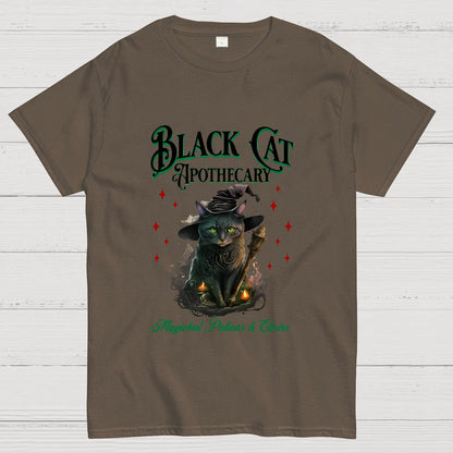 Black Cat Apothecary Halloween Geeky T-Shirt