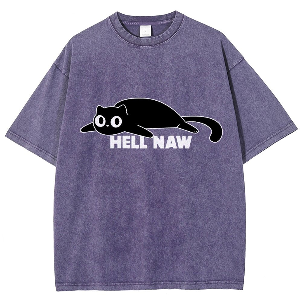 Hell Naw Vintage Distressed T-shirt