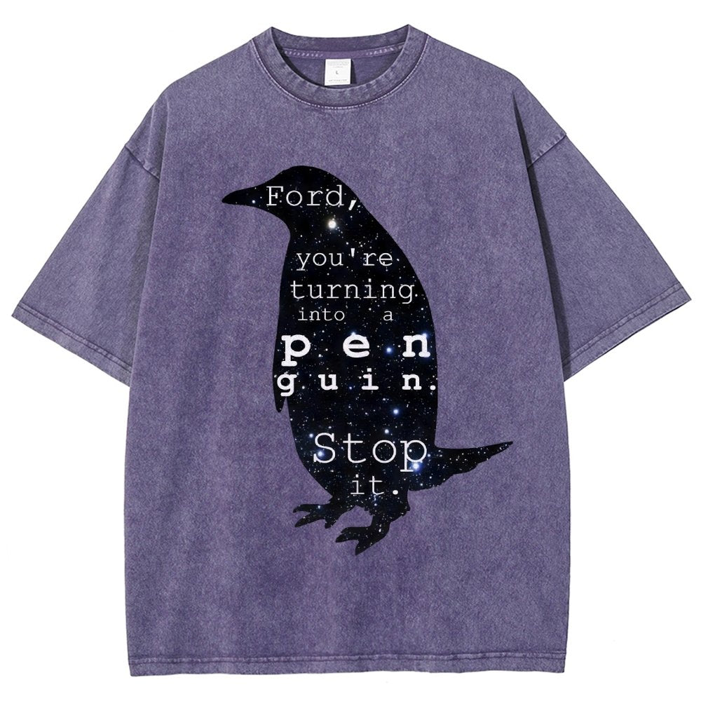 Ford, you’re turning into a penguin. Stop it Vintage Distressed T-shirt
