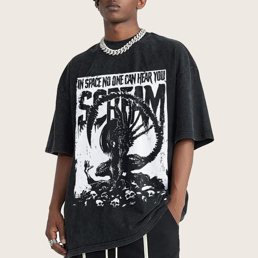 In Space No One Can Hear You Vintage Distressed T-shirt