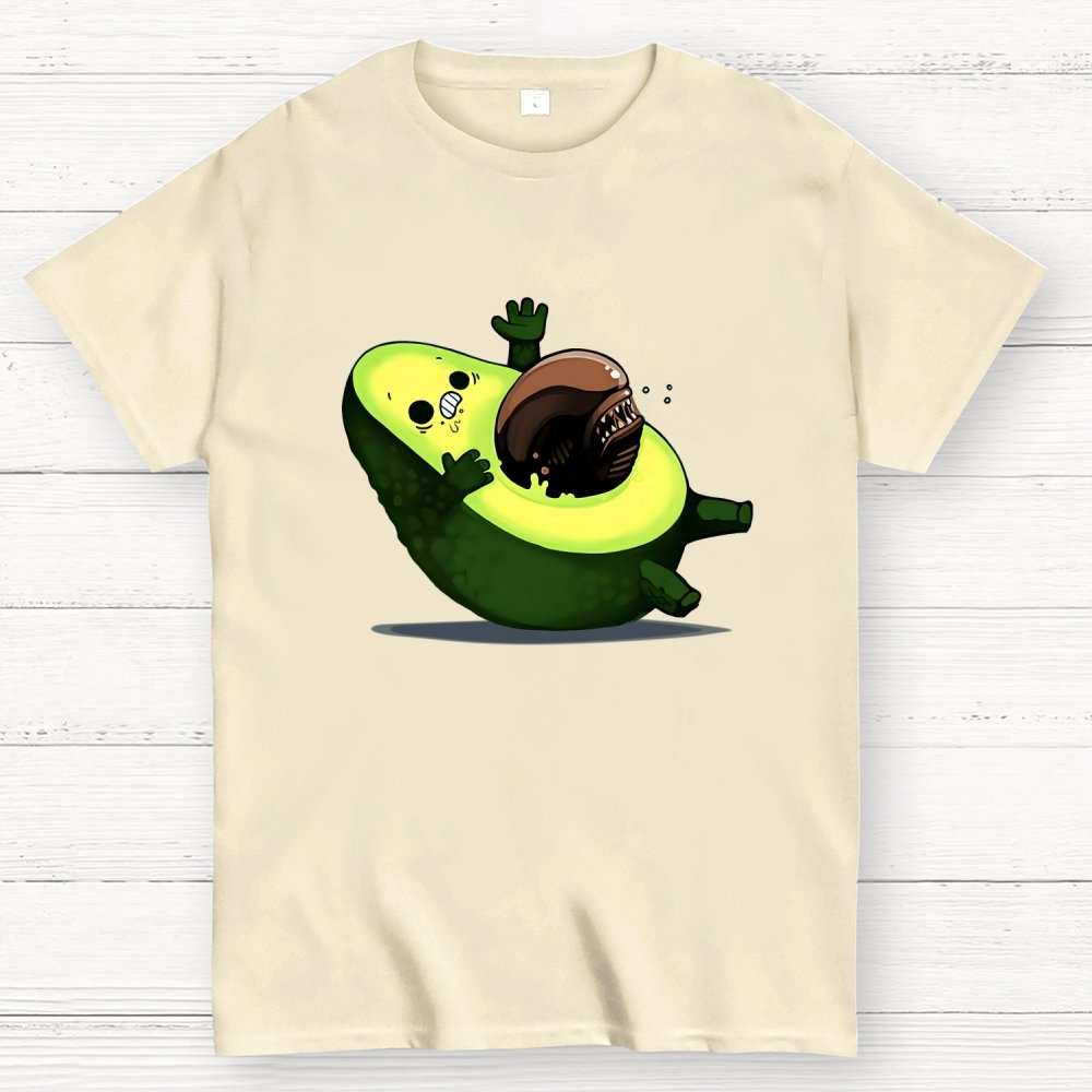 Quirky Alien Avocado Geek T-Shirt