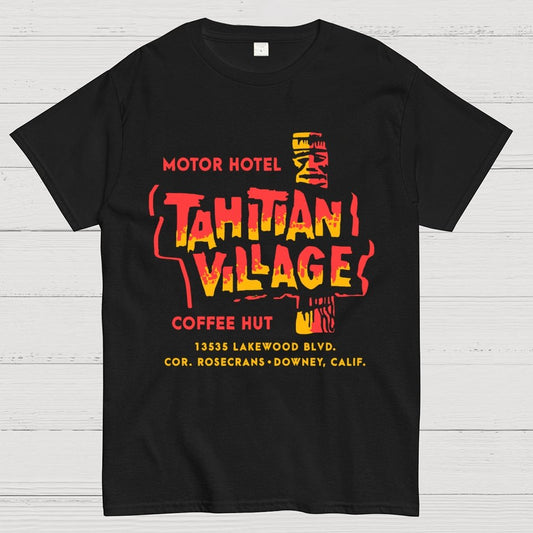 Tahitian Village  Downey CA  Vintage Tiki Bar Unisex Geek T-Shirt