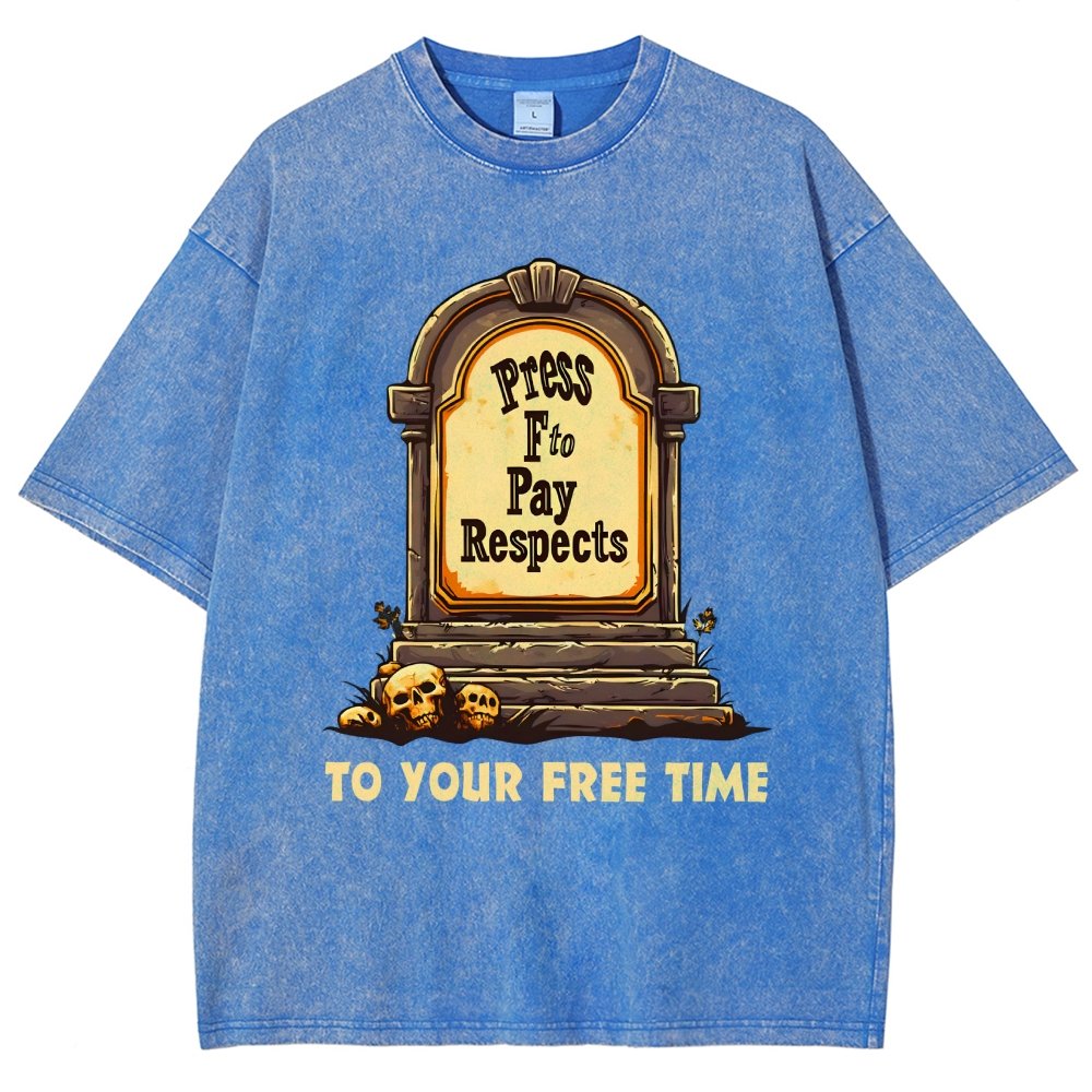 Press F to Pay Respects Vintage Distressed T-shirt