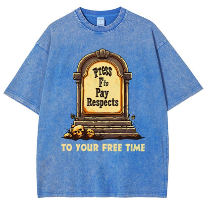 Press F to Pay Respects Vintage Distressed T-shirt