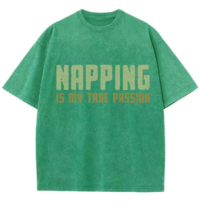 Napping is My Passion Vintage Distressed T-shirt