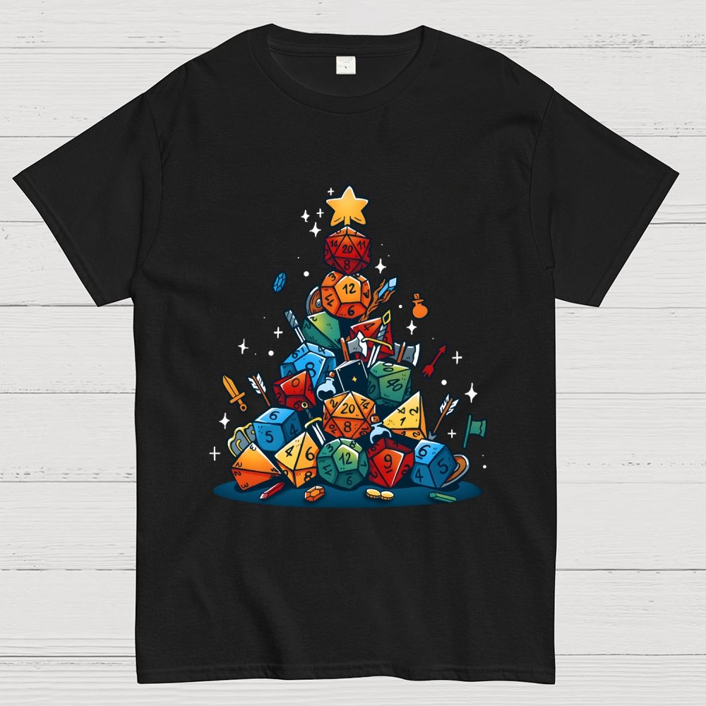 Christmas Dice Tree Geek T-Shirt