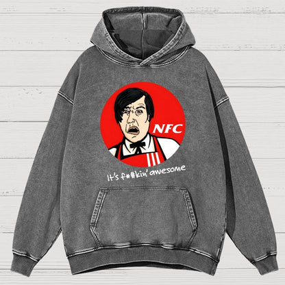 Not Fried Chicken Vintage Distressed Hoodie