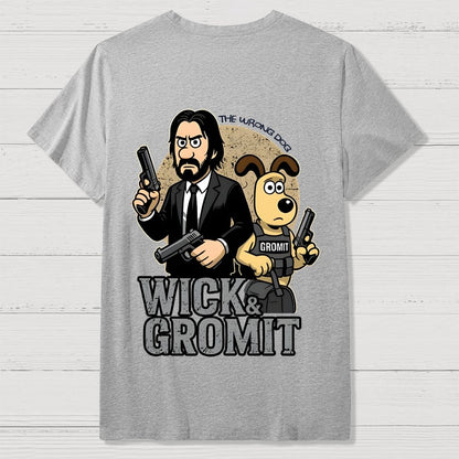 The Wrong Dog  Back Printing Geek T-Shirt