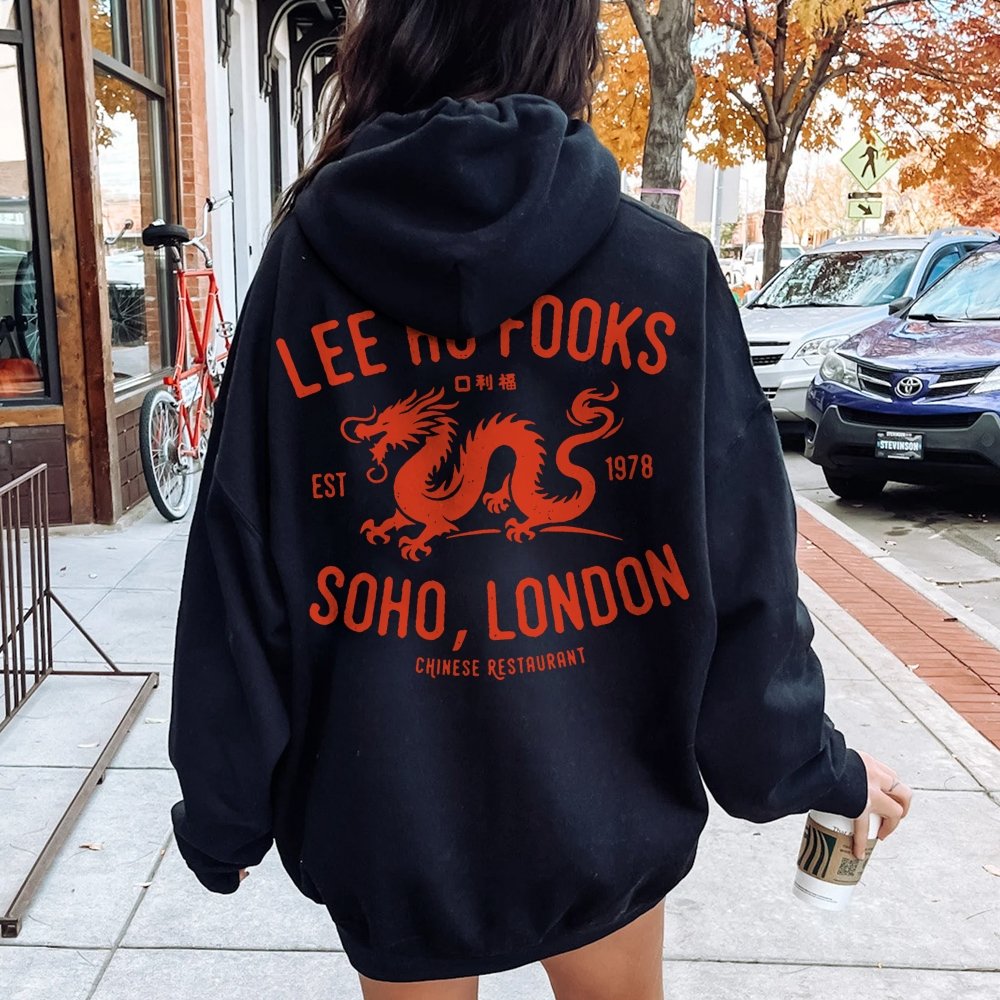 Lee Ho Fooks Printed Back Cotton Hoodie