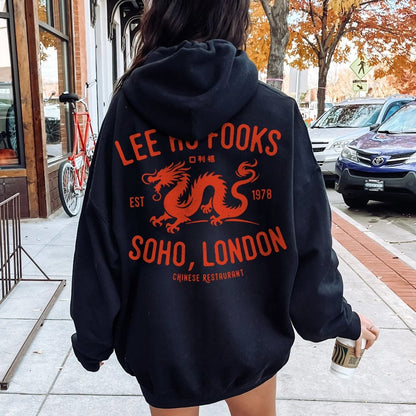 Lee Ho Fooks Printed Back Cotton Hoodie
