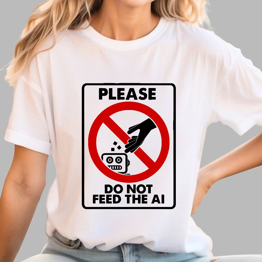 Please Do Not Feed The AI Geeky T-Shirt