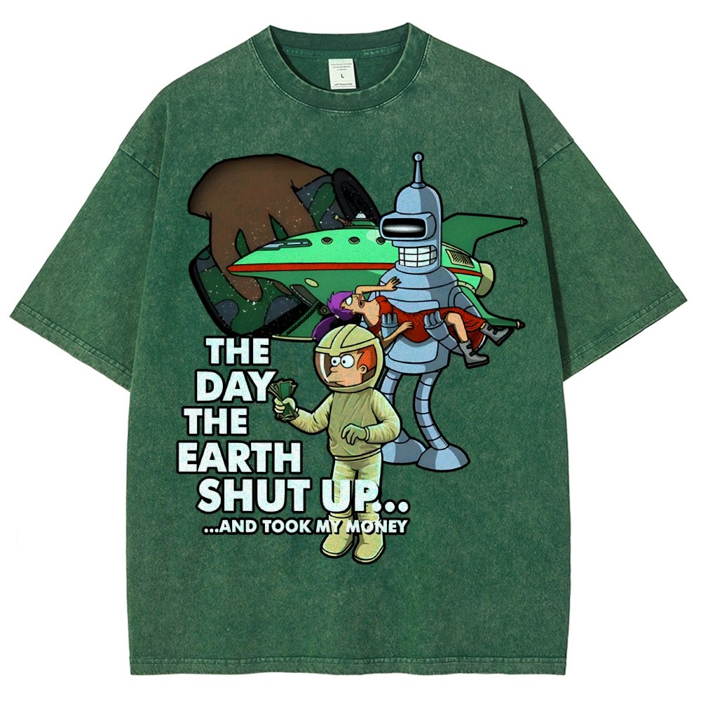 The day the earth shut up... Vintage Distressed T-shirt