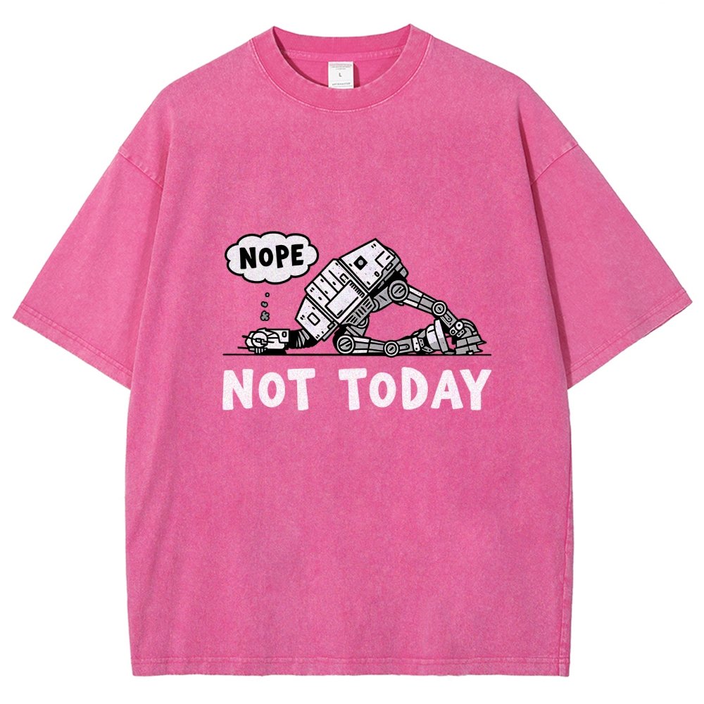 No Not Today  Vintage Distressed T-shirt