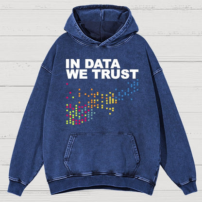 In Big Data We Trust Vintage Distressed Hoodie