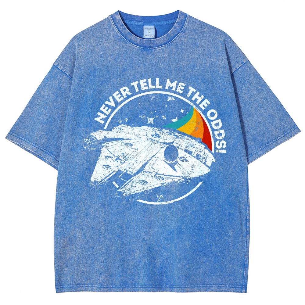 Never Tell Me the Retro Odds Vintage Distressed T-shirt