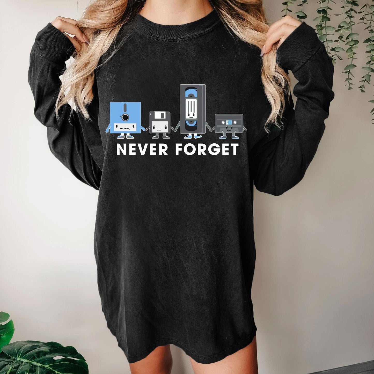 Never Forget Washed Long Sleeve Tee