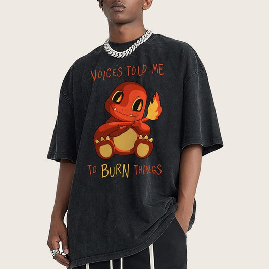 Game Voices Told me to Burn Things Vintage Distressed T-shirt