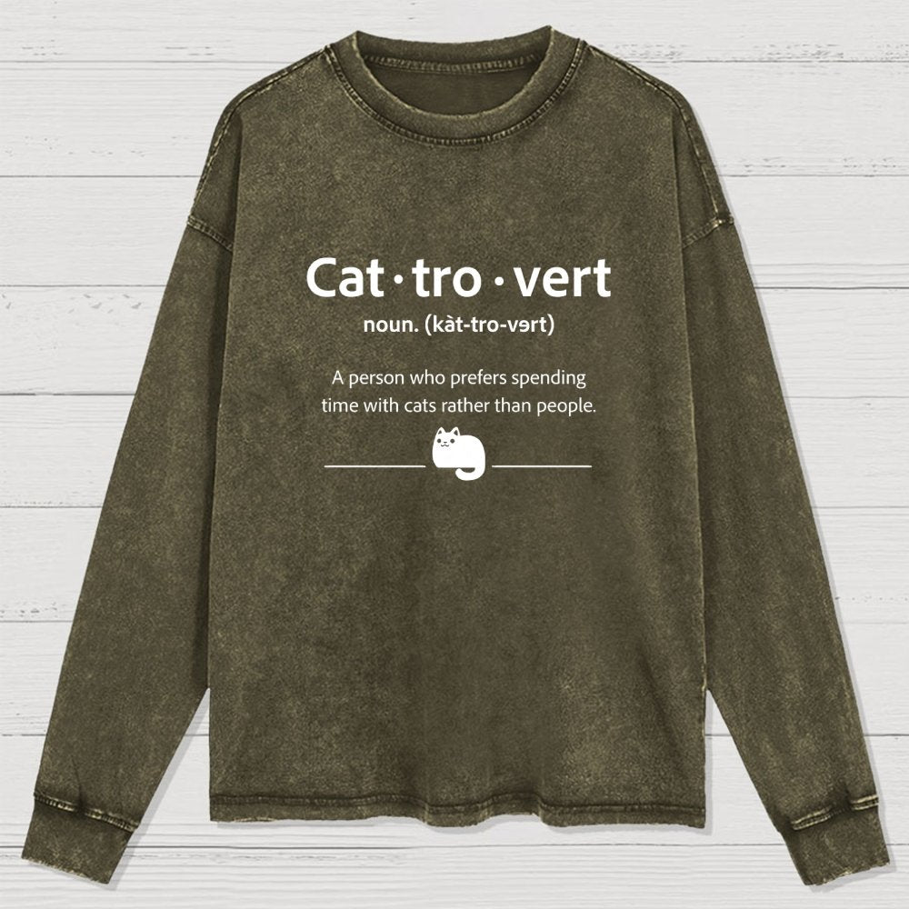 Cat-Tro-Vert Washed Long Sleeve Tee