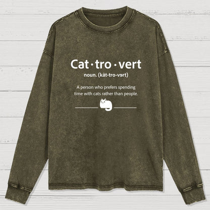 Cat-Tro-Vert Washed Long Sleeve Tee