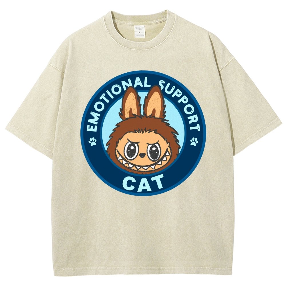 Emotional Support Cat Vintage Distressed T-shirt
