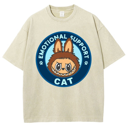 Emotional Support Cat Vintage Distressed T-shirt