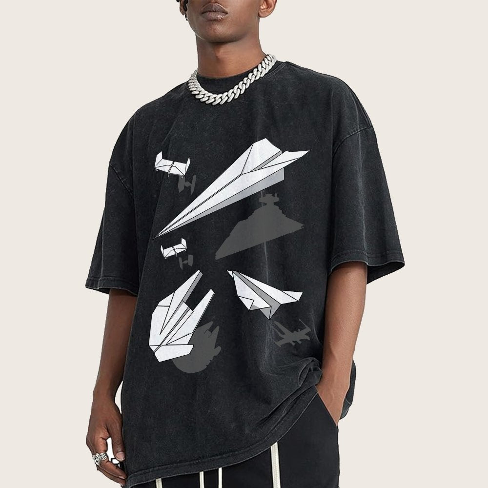 Paper Wars Vintage Distressed T-shirt 2601000782