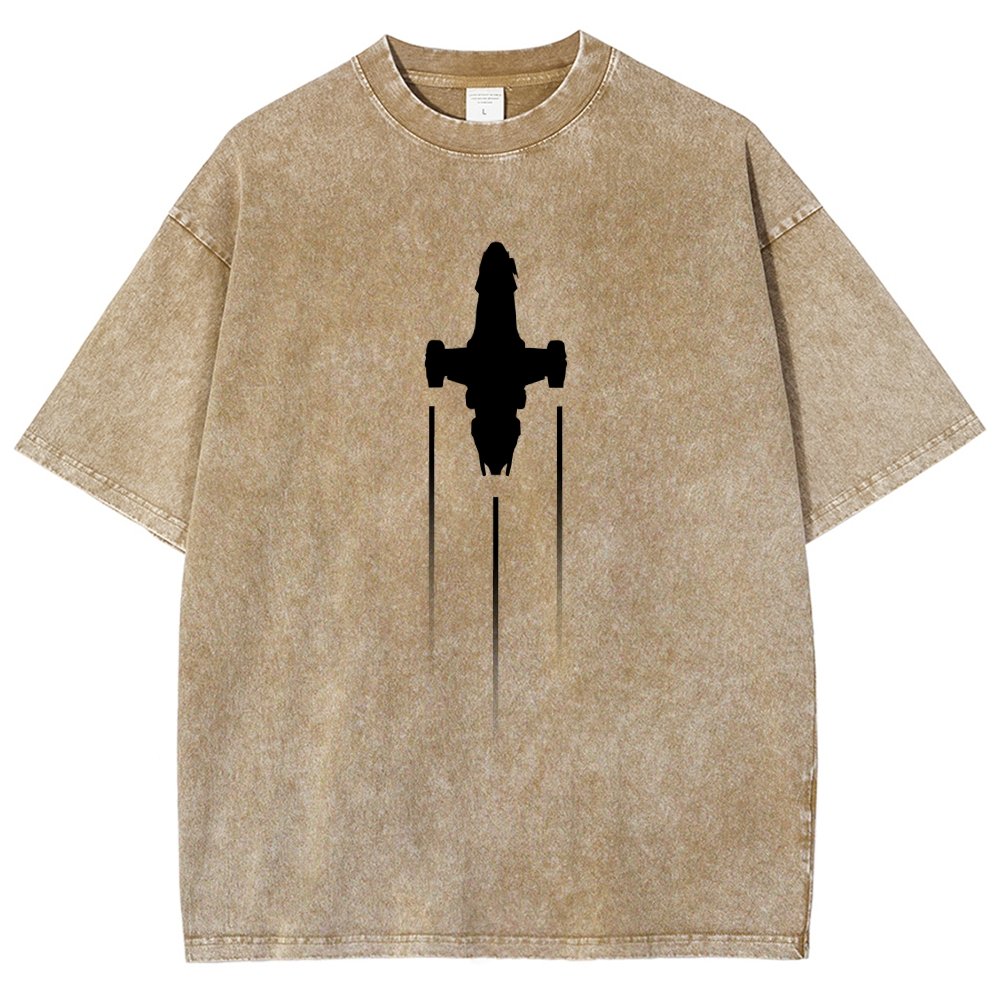 Firefly Starship Silhouette Vintage Distressed T-shirt