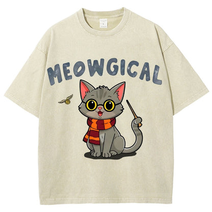 Meowgical Vintage Distressed T-shirt