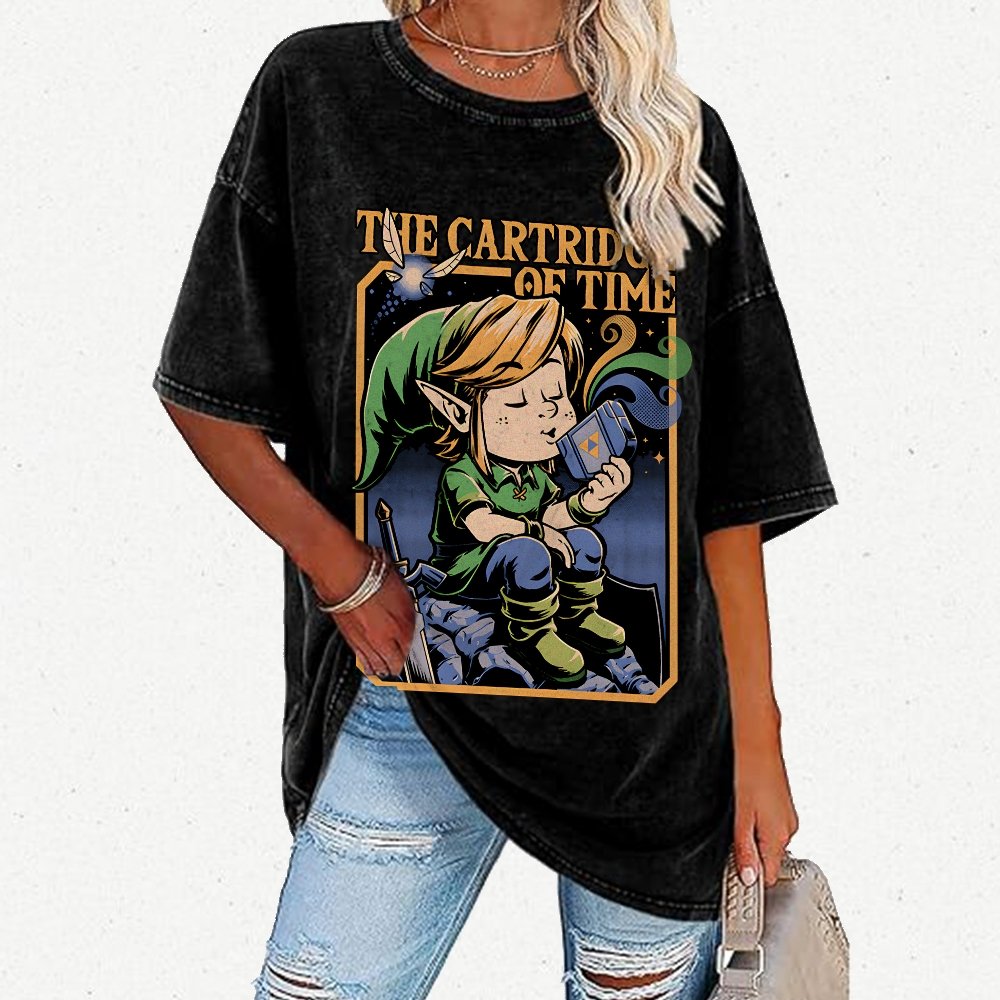 Vintage Game Elf Vintage Distressed T-shirt