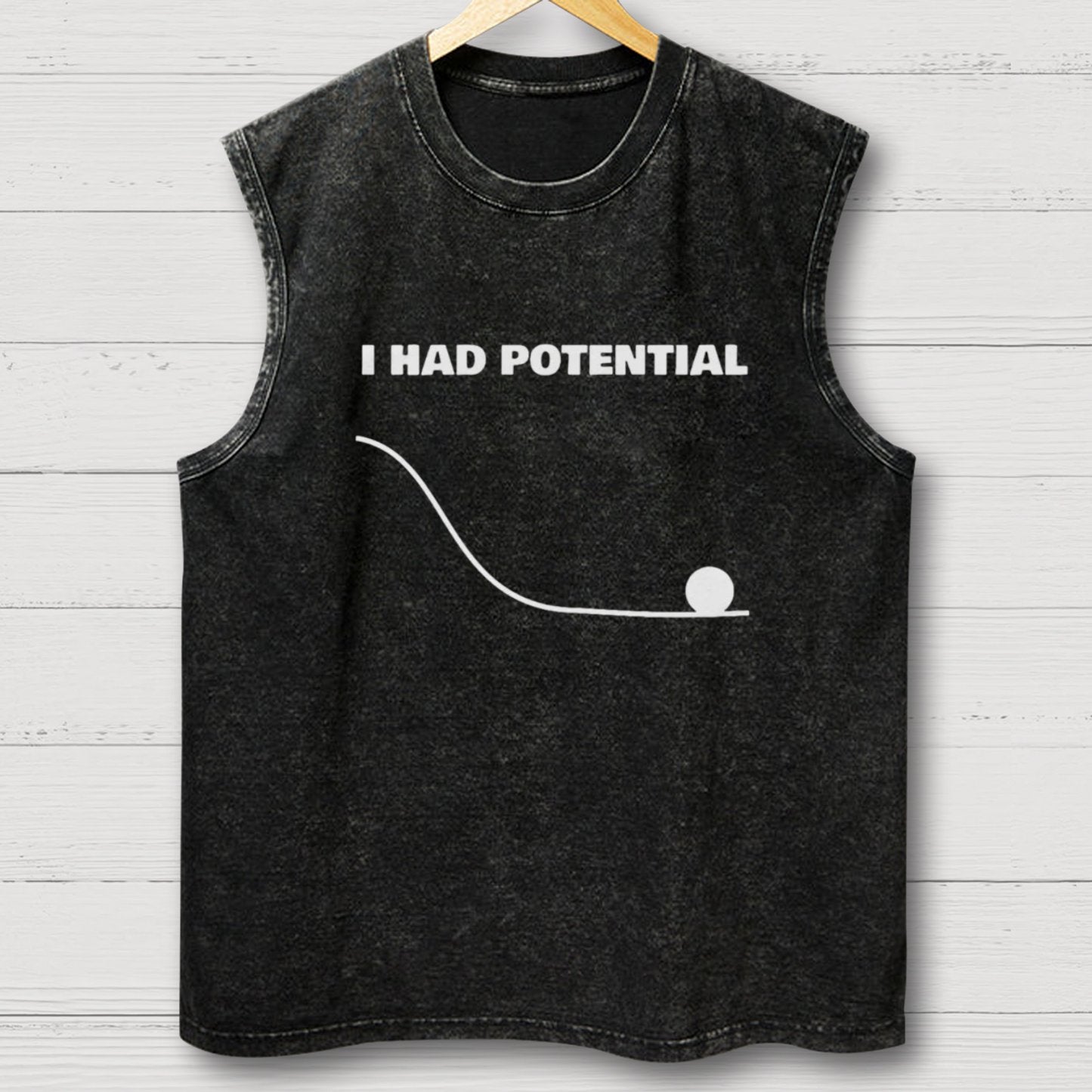 I Had Potential Geek Science Vintage Distressed Washed Tank