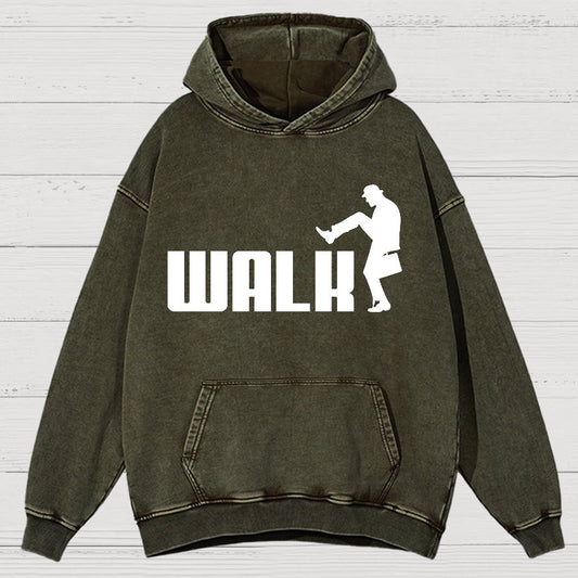 Walk Funny Vintage Distressed Hoodie